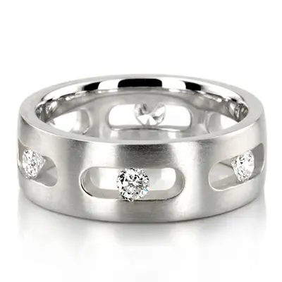 Unique Diamond 7mm Wedding Band - view 1 of 4