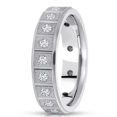 Rectangular Cut Diamond 6mm Wedding Ring - view 3 of 3