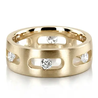 Unique Diamond 7mm Wedding Band - view 2 of 4