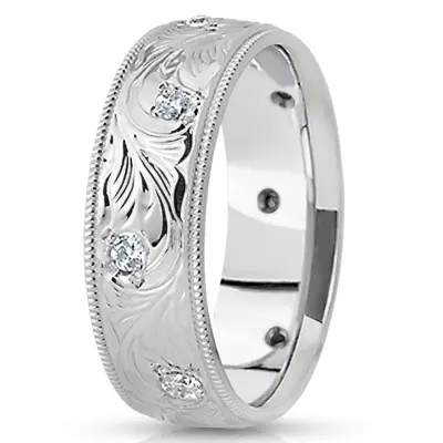 Fashionable Diamond Wedding Band - view 3 of 4