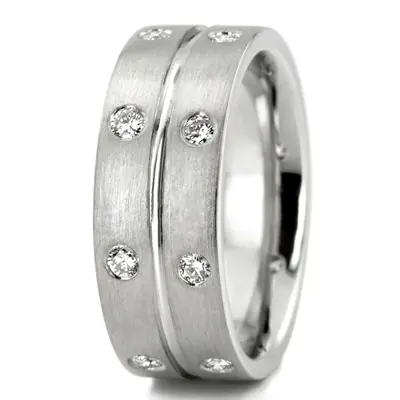 Sixteen Stone Flush-set Diamond Wedding Band  - view 3 of 4