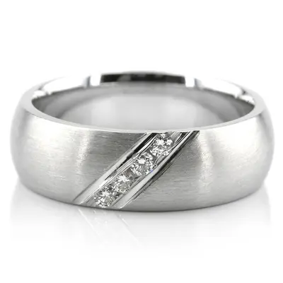 Unique Pave-set Diamond Wedding Band 