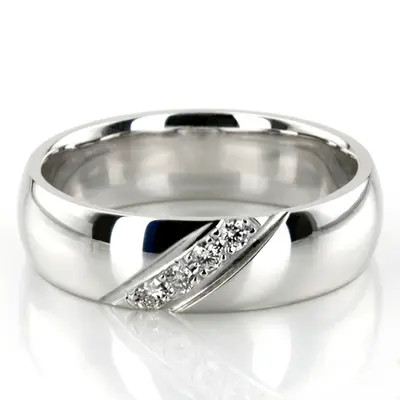 Unique Pave-set Diamond Wedding Band  alternate view