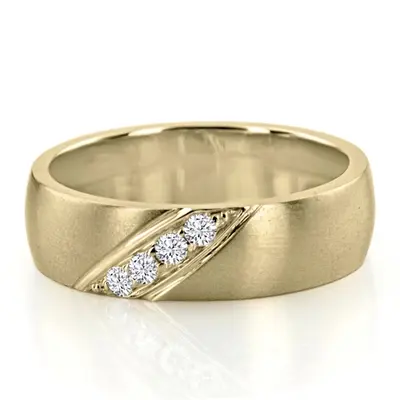 Unique Pave-set Diamond Wedding Band  - view 4 of 4