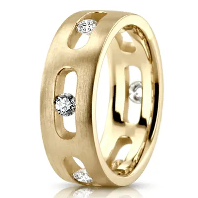 Unique Diamond 7mm Wedding Band - view 4 of 4