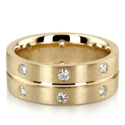 Sixteen Stone Flush-set Diamond Wedding Band  - view 2 of 4