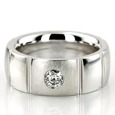 Round Cut Diamond Wedding Ring  - view 1 of 4