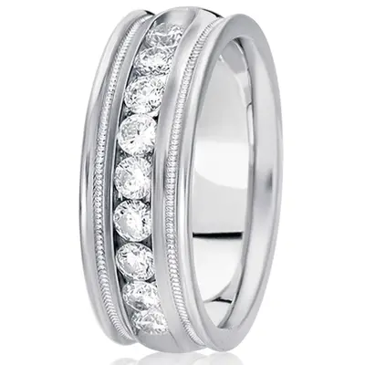 Channel Set Diamond Wedding Band (0.99 ct. tw.) - view 4 of 7