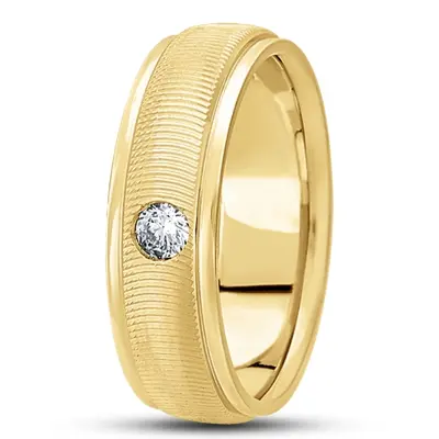 Carved Design Diamond Wedding Ring - view 2 of 4