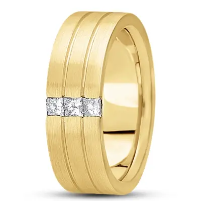 Channel Set Diamond Wedding Ring - view 3 of 4
