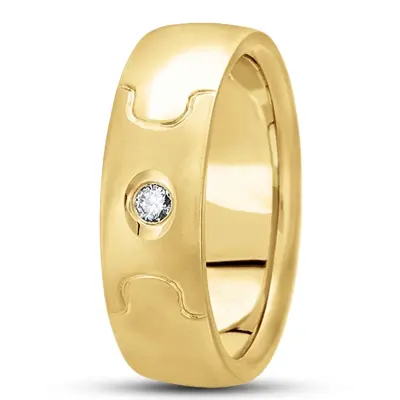 Puzzle Cut Diamond Wedding Band - view 2 of 2