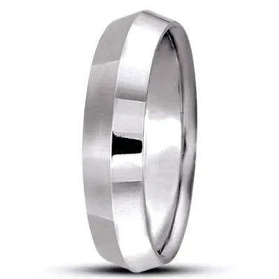 Knife Edge Wedding Band - view 11 of 14
