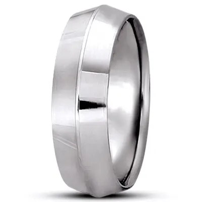 Knife Edge Wedding Band - view 13 of 14