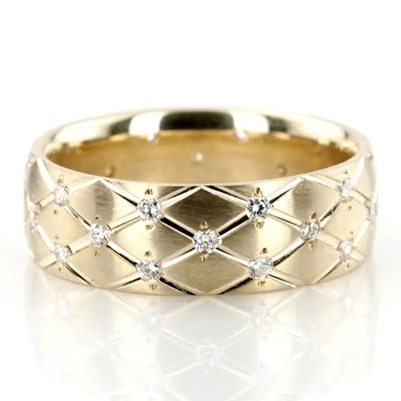 10K yellow gold 7mm. same as picture diamond-classic-round-wedding-band - main view