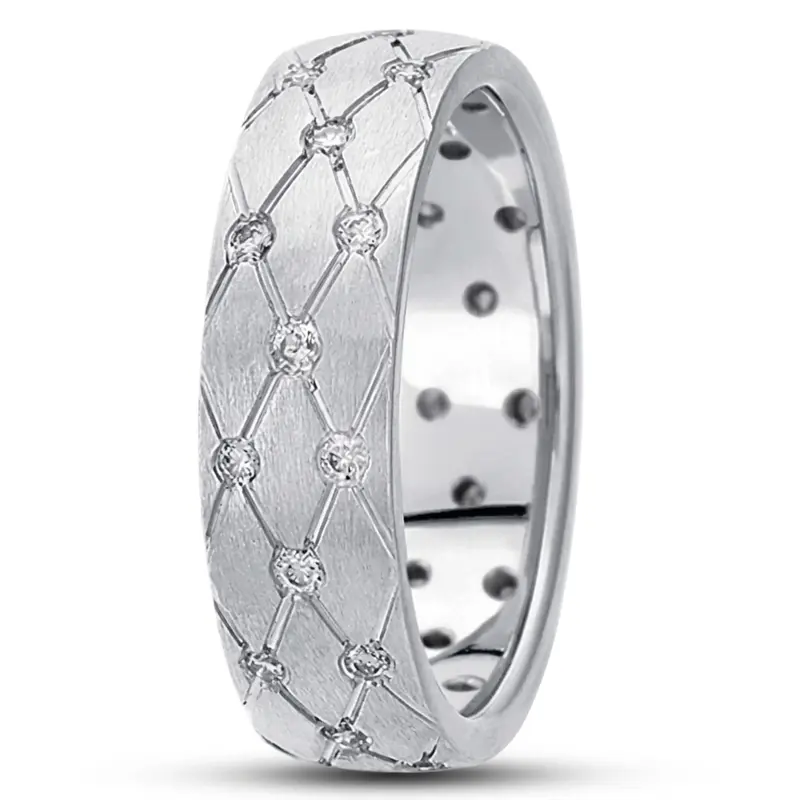 10K white gold 7mm. same as picture diamond-classic-round-wedding-band - alternate view 3