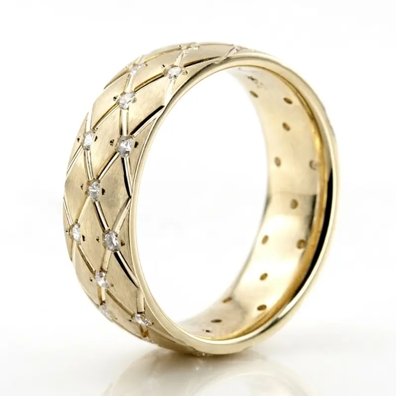 10K yellow gold 7mm. same as picture diamond-classic-round-wedding-band - alternate view 4