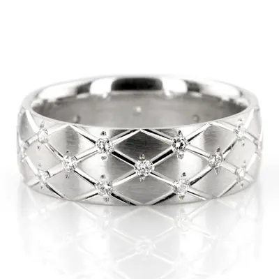 Unique Diamond Wedding Ring  - view 2 of 4