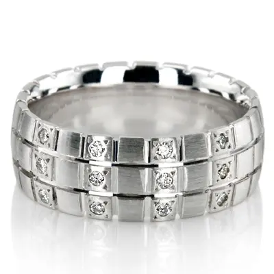 Sturdy Diamond Wedding Ring  - view 1 of 4