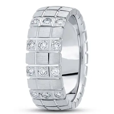 Sturdy Diamond Wedding Ring  - view 3 of 4