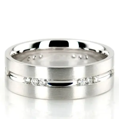 Channel-set Diamond Wedding Band  - view 1 of 6