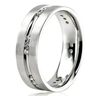 Channel-set Diamond Wedding Band  - view 4 of 6