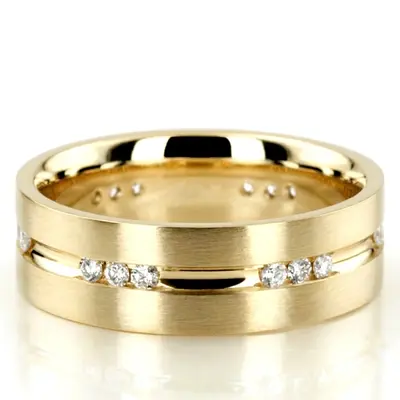 Channel-set Diamond Wedding Band  - view 2 of 6