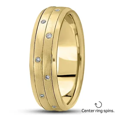 Beveled Edge Diamond Wedding Ring - view 4 of 4