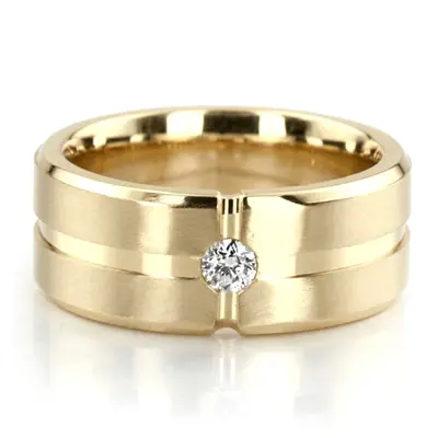 Exquisite Cross-cut Diamond Wedding Ring alternate view