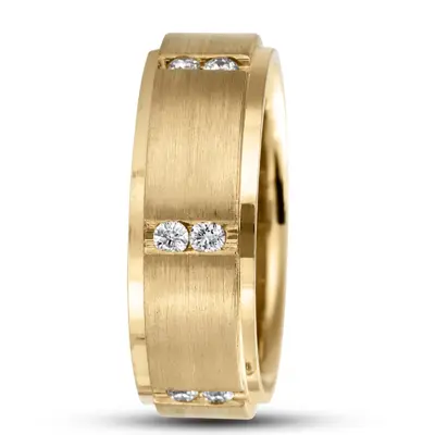 Step Edge Round Diamond 7mm Wedding Band alternate view