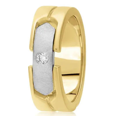 Contemporary Diamond 8mm Wedding Band - view 4 of 4