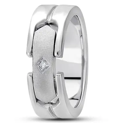 Contemporary Princess Diamond Wedding Ring - view 2 of 4