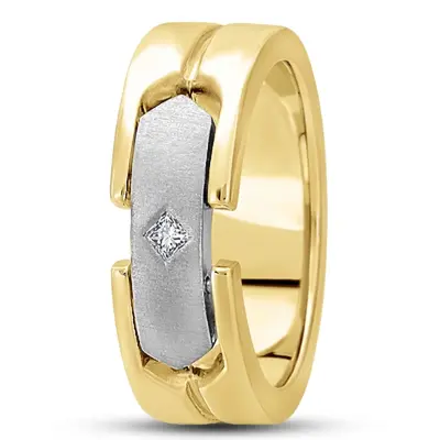 Contemporary Princess Diamond Wedding Ring - view 4 of 4