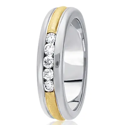 Fancy Diamond Wedding Band - view 1 of 4