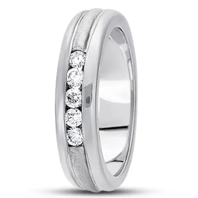Fancy Diamond Wedding Band - view 2 of 4