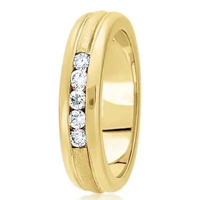 Fancy Diamond Wedding Band - view 3 of 4