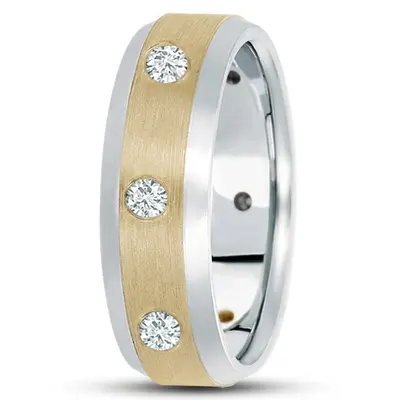 Traditional Round Diamond 7mm Wedding Ring - view 3 of 4