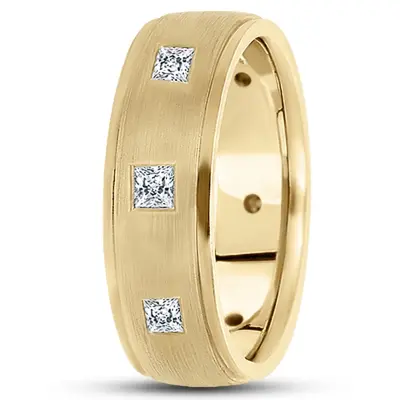 Step Edge Diamond 7mm Wedding Band - view 3 of 4