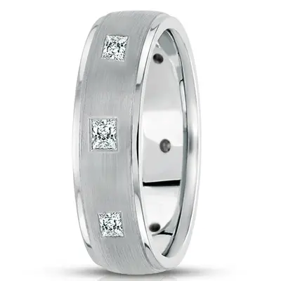 Step Edge Diamond Wedding Ring - view 1 of 2