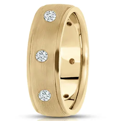 Classic Round Cut Diamond 7mm Wedding Band - view 4 of 4