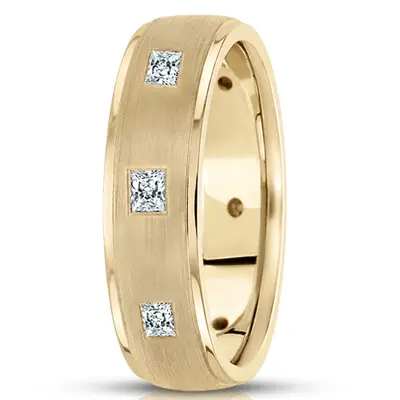 Step Edge Diamond Wedding Ring - view 2 of 2