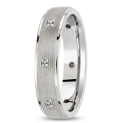 Step Edge Diamond 5mm Wedding Band - view 2 of 2
