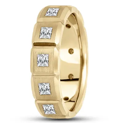 Rectangular Cut Diamond Wedding Ring - view 2 of 2