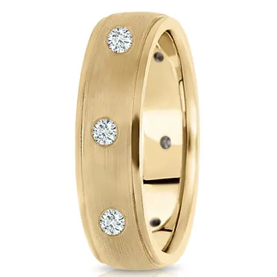 Classic Round Cut Diamond 6mm Wedding Ring alternate view