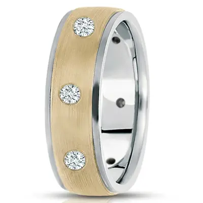 Classic Round Cut Diamond 7mm Wedding Band - view 3 of 4