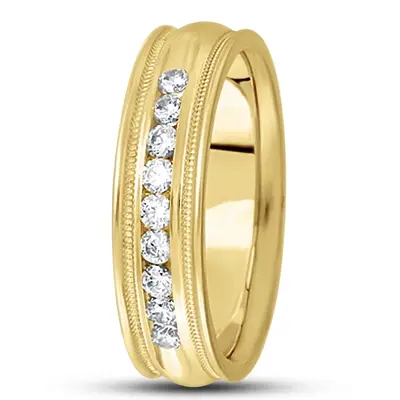 Channel Set Diamond Wedding Band - view 5 of 6