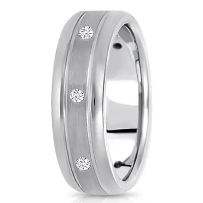 Exquisite Diamond 8mm Wedding Ring