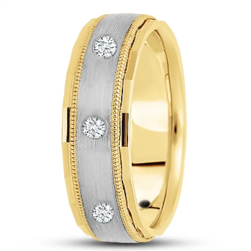 platinum 7mm. satin diamond-classic-round-cut-wedding-band - alternate view 2