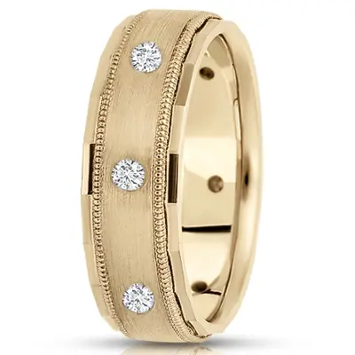 platinum 7mm. satin diamond-classic-round-cut-wedding-band - alternate view 3 thumbnail