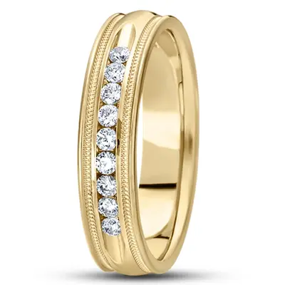 Channel Set Diamond 5mm Wedding Ring - view 1 of 4