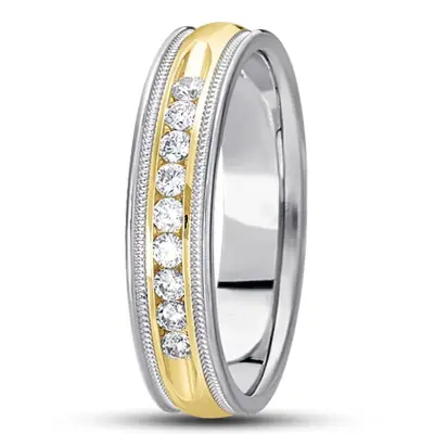 Channel Set Diamond 5mm Wedding Ring - view 2 of 4